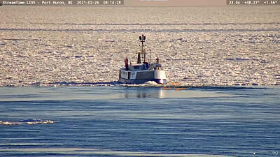פאזל של L R fishing vessel in the ICE  Lake Huron Feb 2021