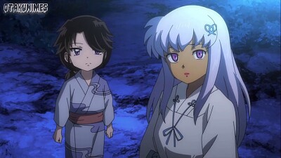 setsuna y shiori ven la luna hanyo no yashahime