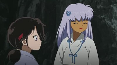 shiori sonríe por lo futa y raita cazaron hanyo no yashahime