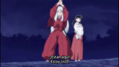 inuyasha saca su espada hanyo no yashahime