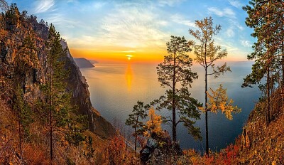 Paisaje y Lago Baikal-Rusia