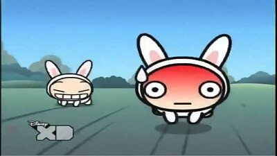 pucca coneja persigue a garu conejo pucca