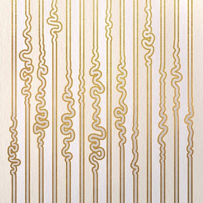 Stripes Pattern Golden White Twisted Lines