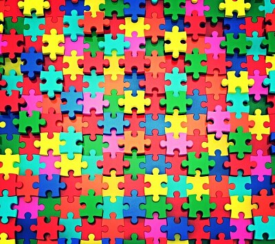 colorful puzzles pieces