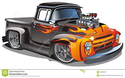 cartoon hot rod