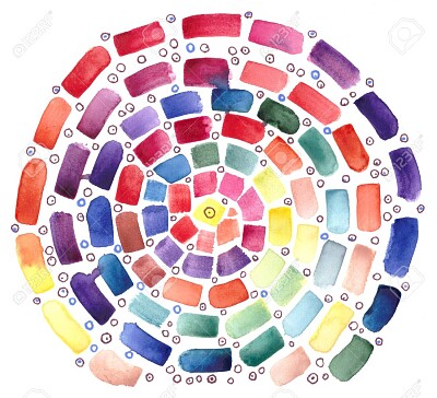 water color spiral