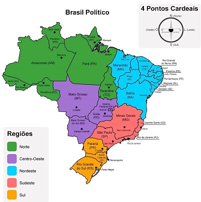 Mapa do Brasil .