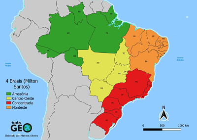 Regionalização Milton Santos