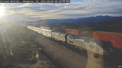 Amtrak engine #50 at SunRise Hesperia, Calif/USA