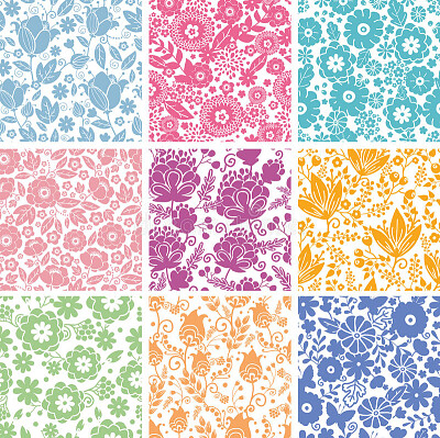 colorful flower patterns