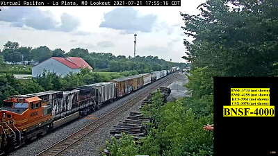 BNSF-4000  "Toaster " dead-in-tow