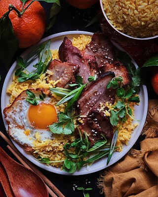 Char Siu with Golden Rice