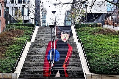 stair portrait