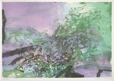 Zao Wou Ki mauve et vert