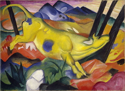 פאזל של Franz Marc la vache jaune