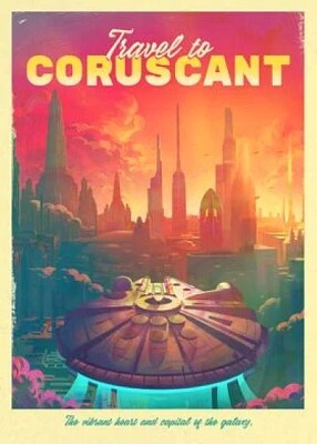 פאזל של Coruscant Travel Poster