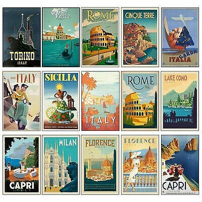 Italy Travel Poster Grid