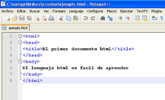 Estructura con HTML