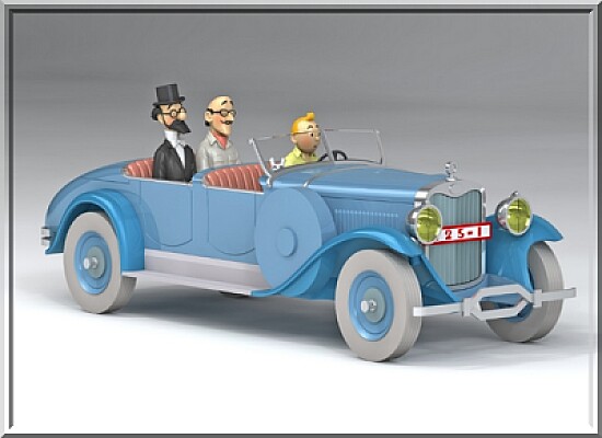 Tintin en voiture