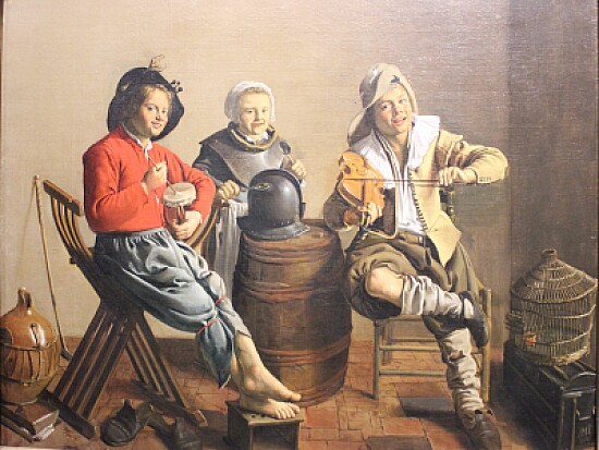 Molenaer. Two Boys and a Grl making Music