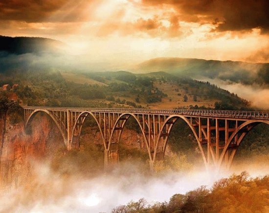 Tara Bridge in Montenegro