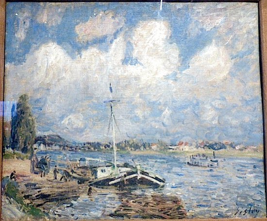 Sisley bateaux sur la Seine