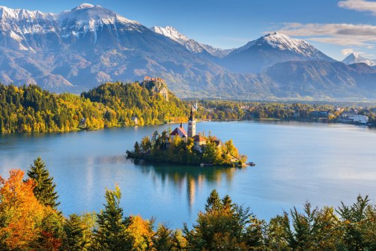 lac et Ã®le en SlovÃ©nie