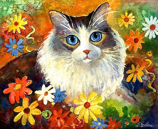 Painted cat