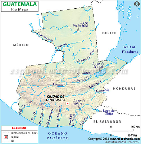 mapa de Guatemala