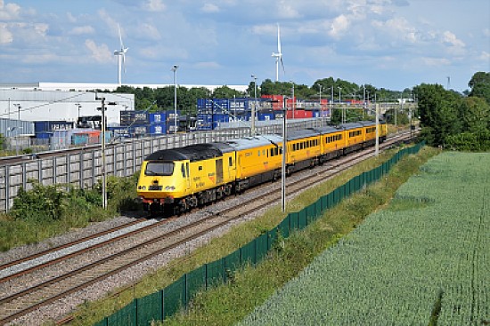 HST track recorder, Daventry Railfreight, England