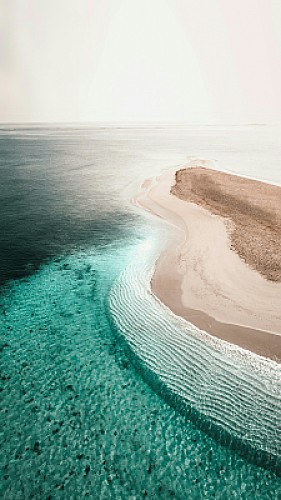 Praia vista aÃ©rea