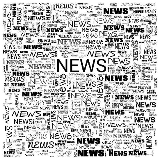 Black   White Abstract News Square Background.