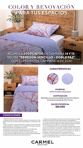 Edredon  cama cencilla