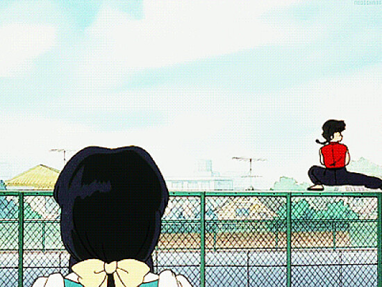 akane ve como ranma se aleja de su papa ranma 1/2