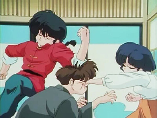 rama y akane golpean a utachi ranma 1/2