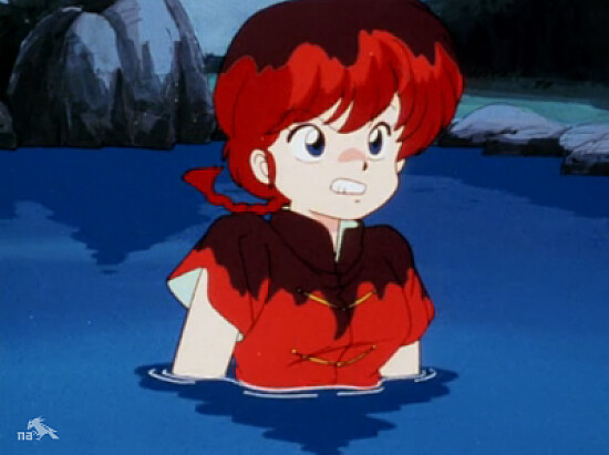 ranma fue arrojado al agua por su papa ranma 1/2