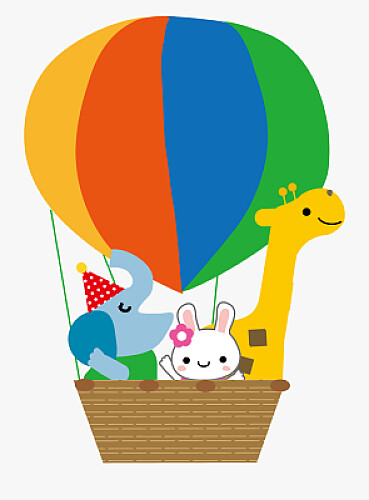 Animals in Hot Air Balloon