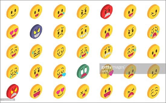 Isometric emoji set