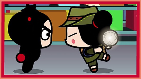 pucca intenta besar a garu pucca