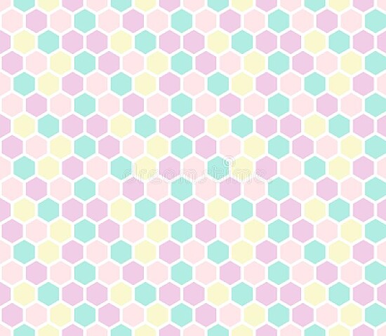 pastel colors hexagon