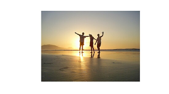 Amigos en la playa