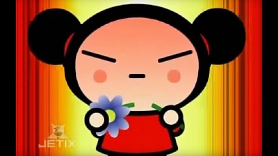 pucca amenaza a un planta carnívora pucca