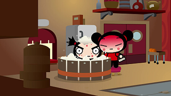 pucca trata de quitarle la varicela a garu pucca