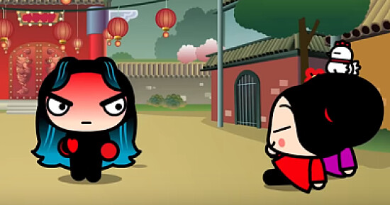 ching y pucca se burlan de garu por su cabello