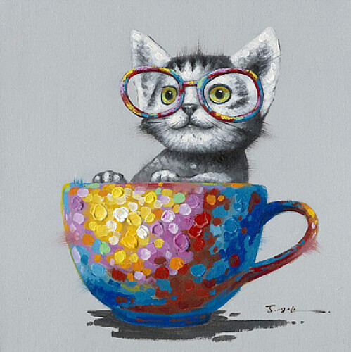 Chat dans une tasse