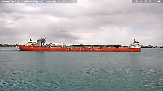 Frontenac Freighter at Marine City