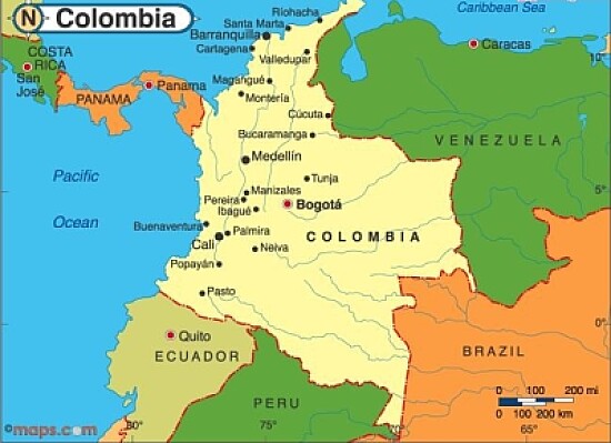 Ubicar las finas y armar Colombia y sus fronteras