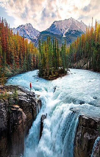 Autumn waterfall