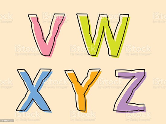 Letras V, W, X, Y y Z